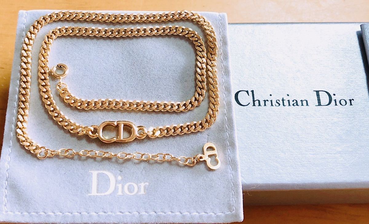 Christian Dior ディオール ネックレス ゴールド ロゴ_画像4