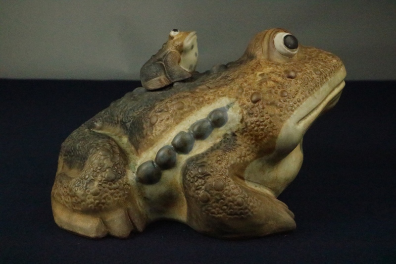 陶器　かえる置物　親子カエル　縁起物　蛙　インテリア　置物_画像5