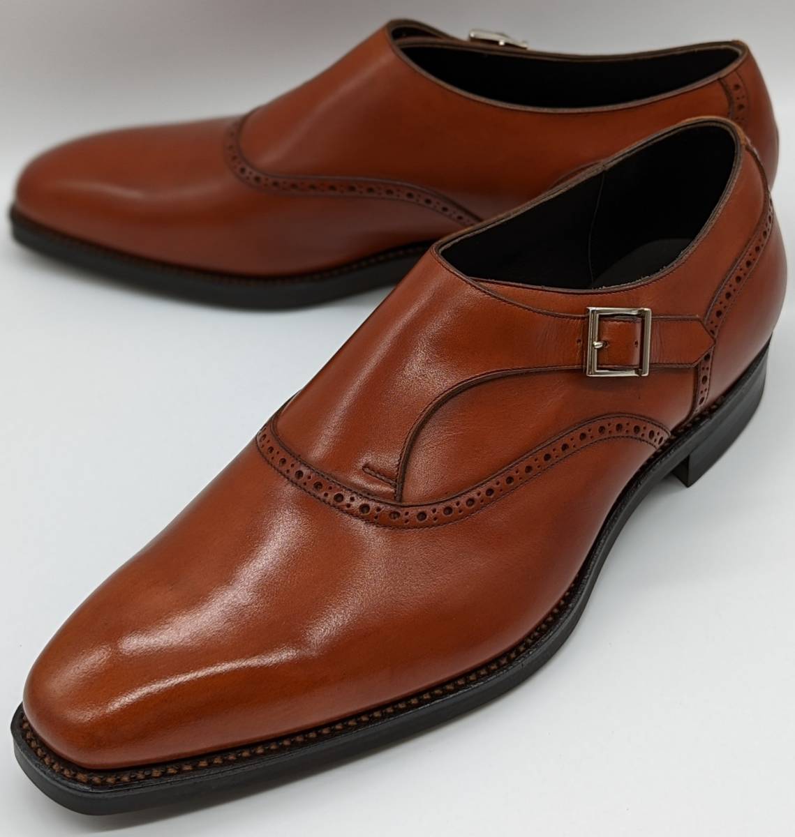 新品】三陽山長 オーダー品 R309 帯之介 8 5シングルモンク 新品】三陽山長 オーダー品 R309 帯之介 8 5シングルモンク