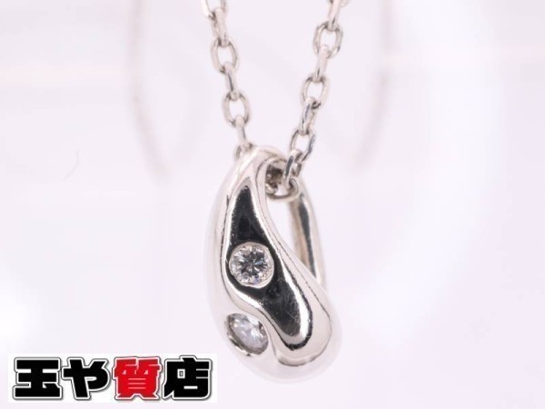 スタージュエリー Pt950 0.02ct ダイヤモンド ネックレス-
