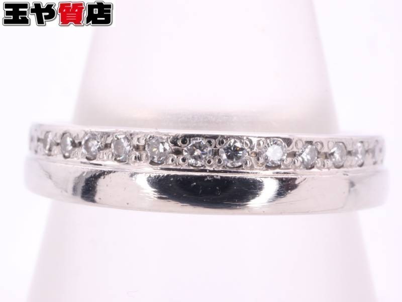 高品質の人気 ダイヤ0.13ct ヴァンドーム デザイン プラチナ pt950 9号