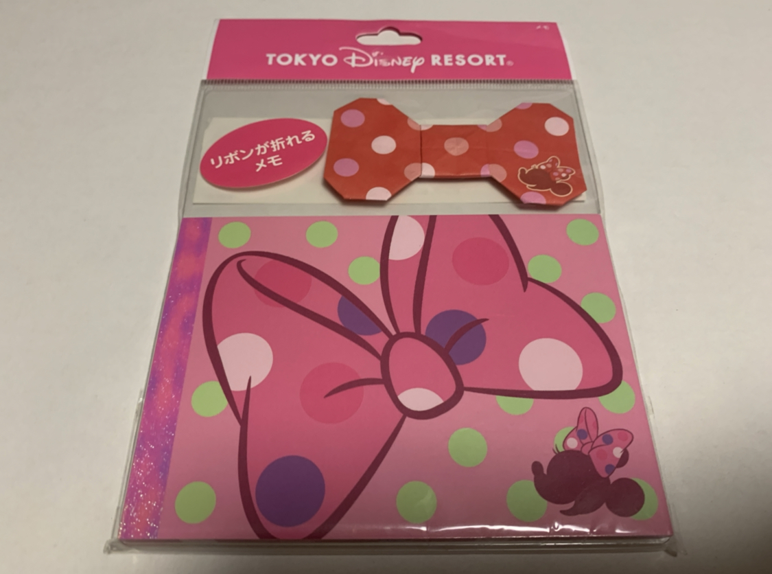 送料無料】【新品】東京 ディズニー ランド ミニー リボンが折れるメモ