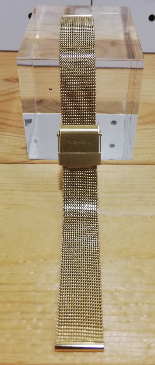 【再入荷】 メッシュメタルベルト 腕時計 リップ 【未使用】LIP 14mm 新品 メーカー純正 France ゴールド 金属ベルト