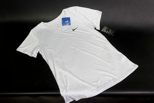NIKE Nike женский V шея рубашка DRI-FIT спорт / бег размер L* стоимость доставки 310 иен *