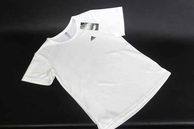 ADIDAS Adidas lady's waffle T-shirt white size XL AEROREADY/GQ0612/AT610* postage 360 jpy *