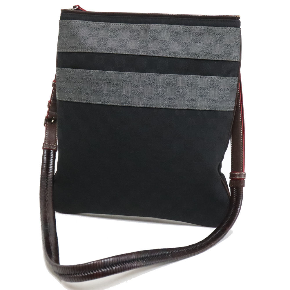 LOEWE ロエベ アナグラム ショルダーバッグ ブラック 斜め掛け
