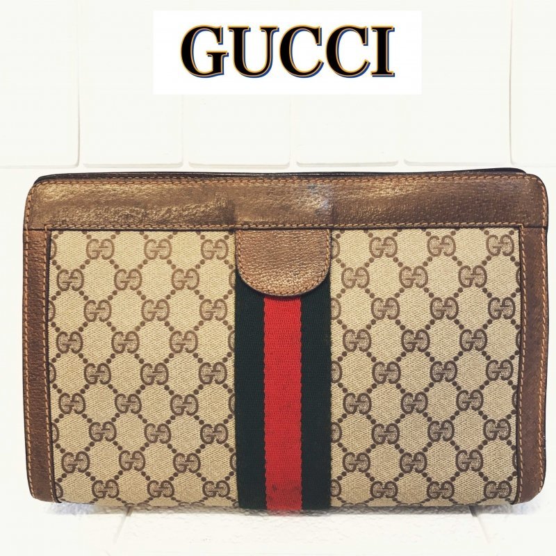 本物◇ GUCCI グッチ クラッチバッグ セカンドバッグ レザー 赤 econet.bi