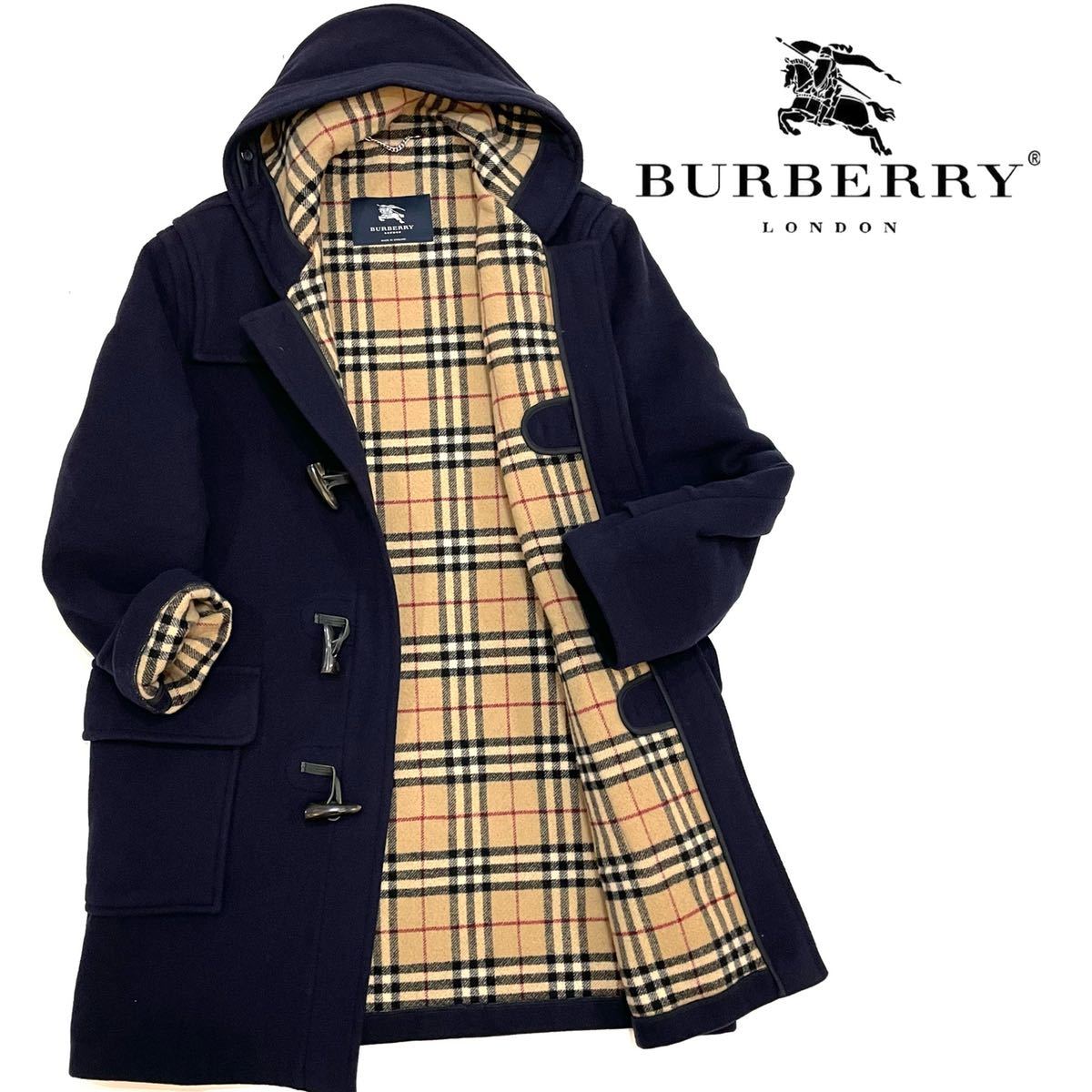 BURBERRY LONDON ノバチェック ダッフルコート 希少 ビッグサイズ