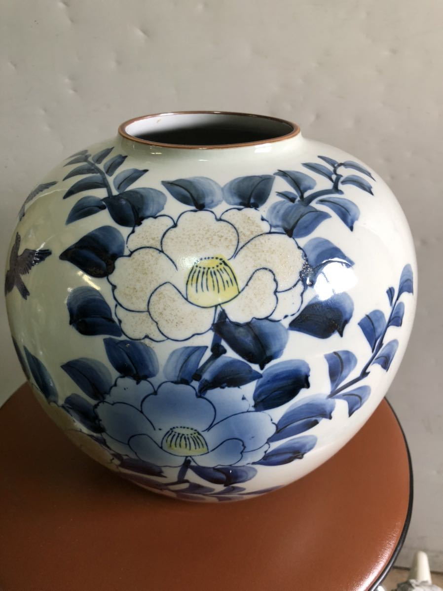 九谷焼 花瓶 花器 華道具 日本家屋 古民家 昭和レトロ フラワーベース 壺