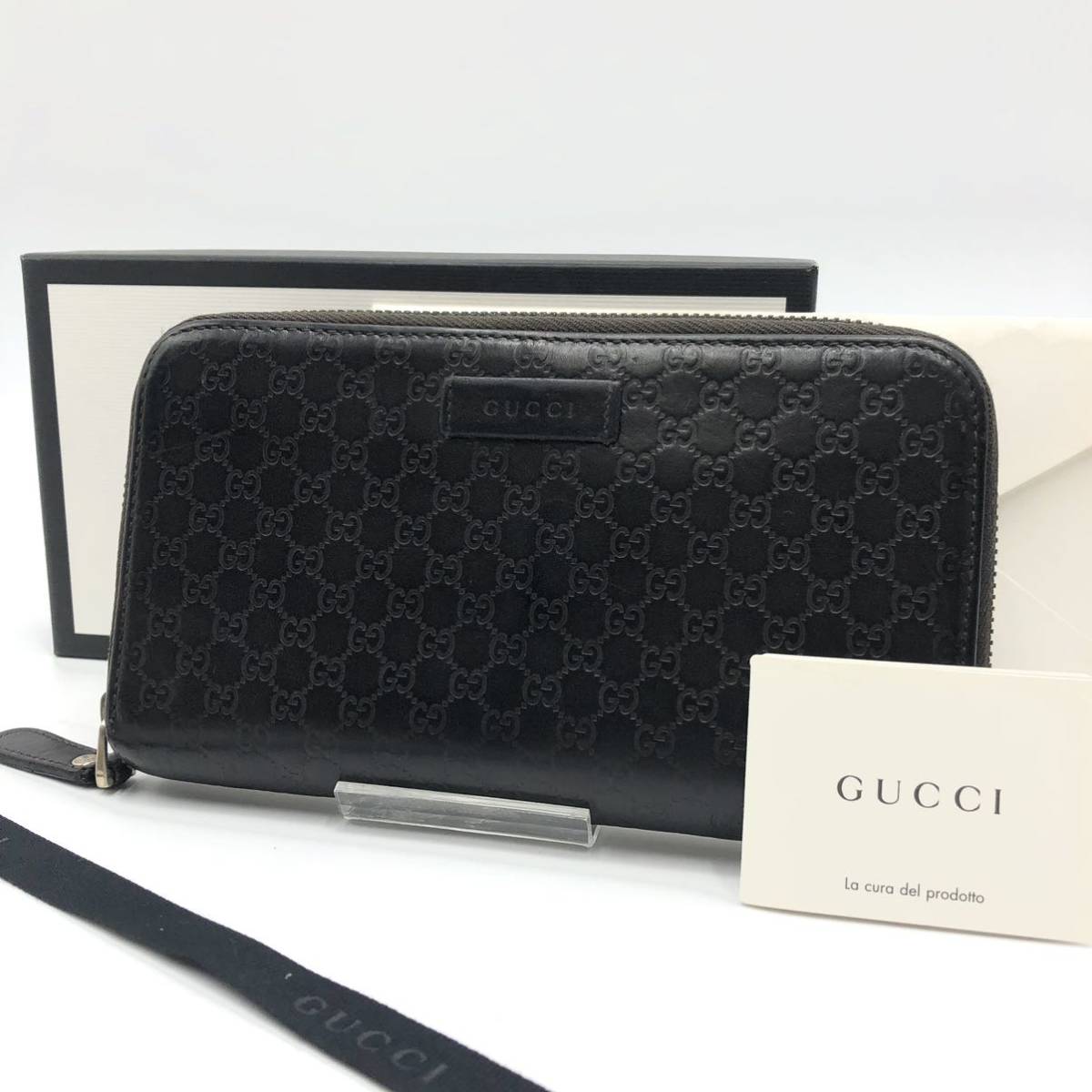 1円○美品○GUCCI グッチ 長財布 ランドファスナー 小銭入れ メンズ