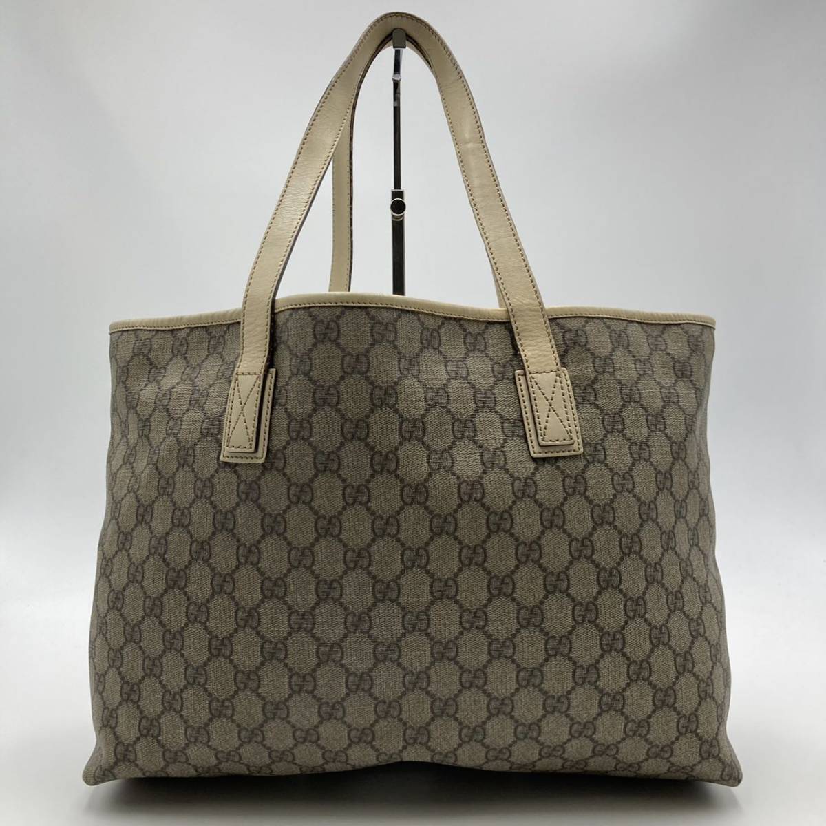 1円《美品》GUCCI グッチ GGスプリーム 大容量 トートバッグ ビジネス