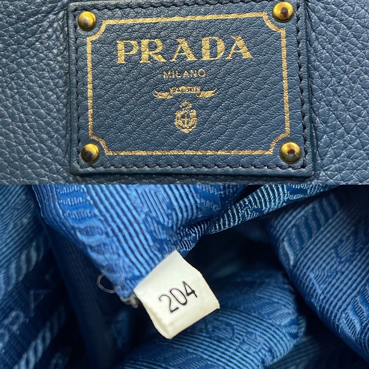 1円《ほぼ未使用》PRADA プラダ トートバッグ VITELLO DAINO ヴィッ