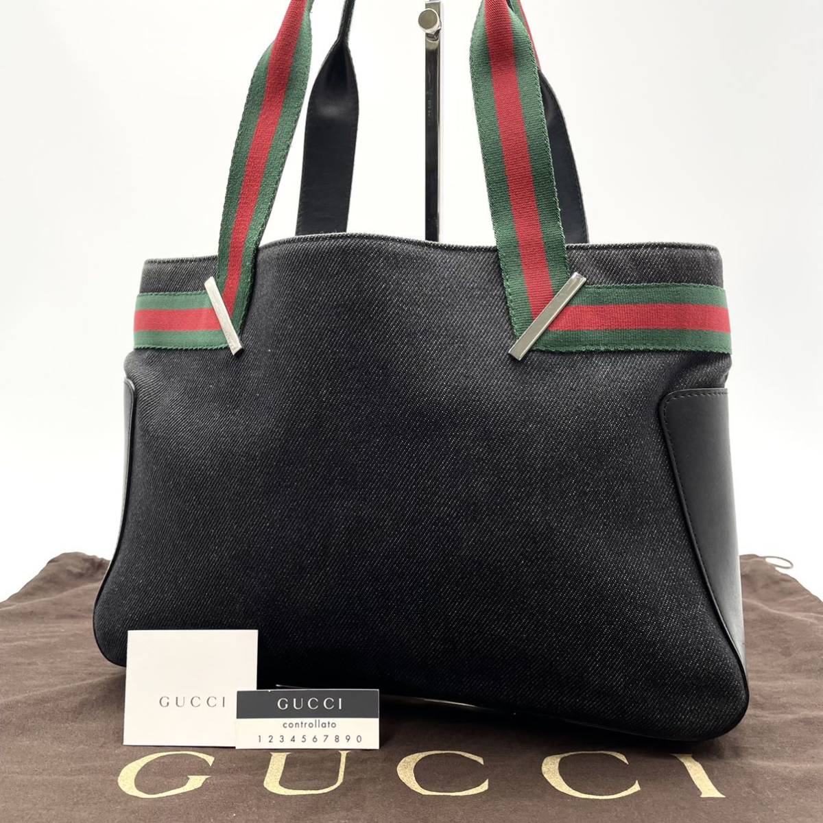 1円《極美品》GUCCI グッチ ハンドバッグ トートバッグ シェリーライン