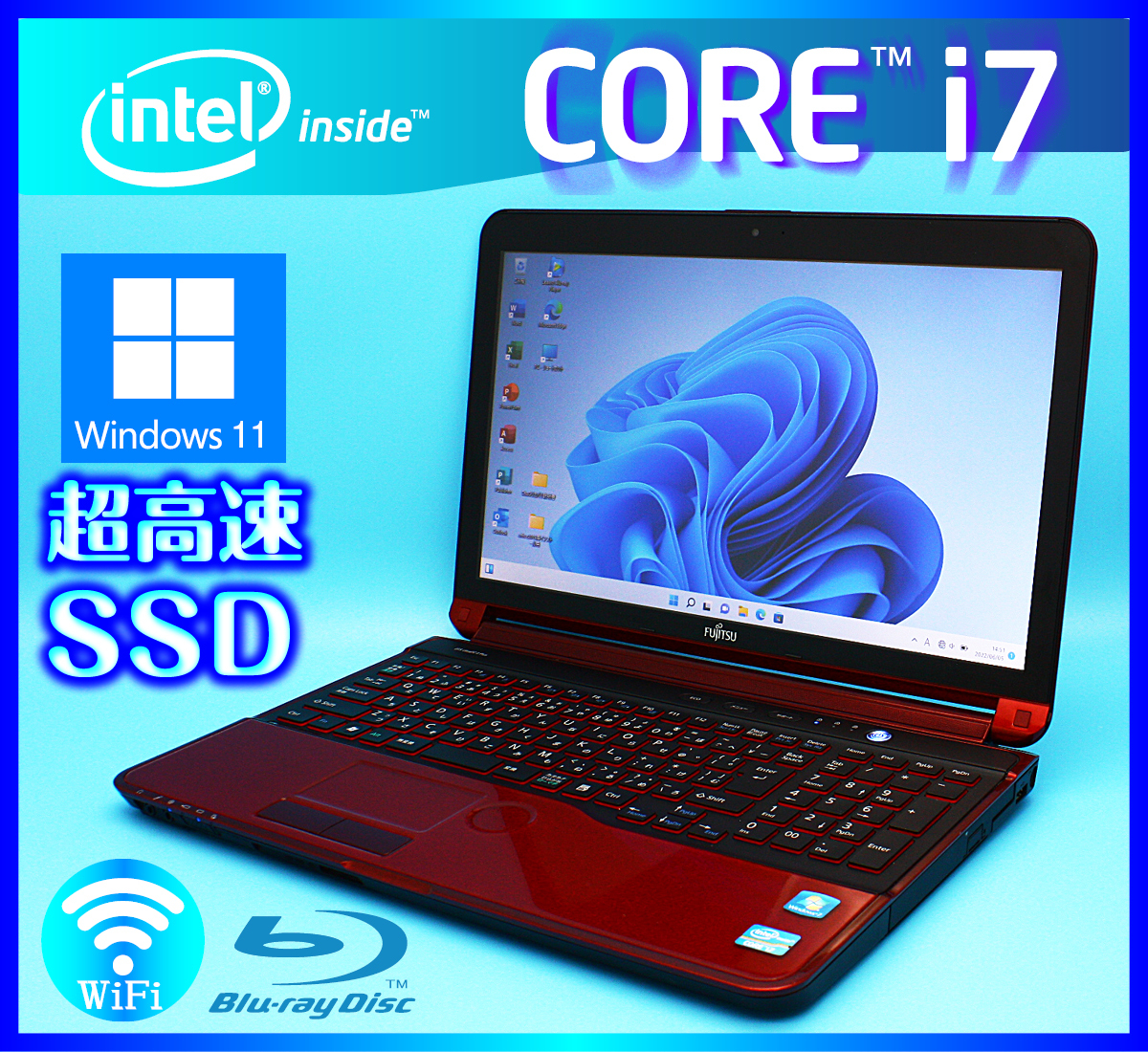 海外輸入】 ノートパソコン core i7 windows11 オフィス付き AH77 K