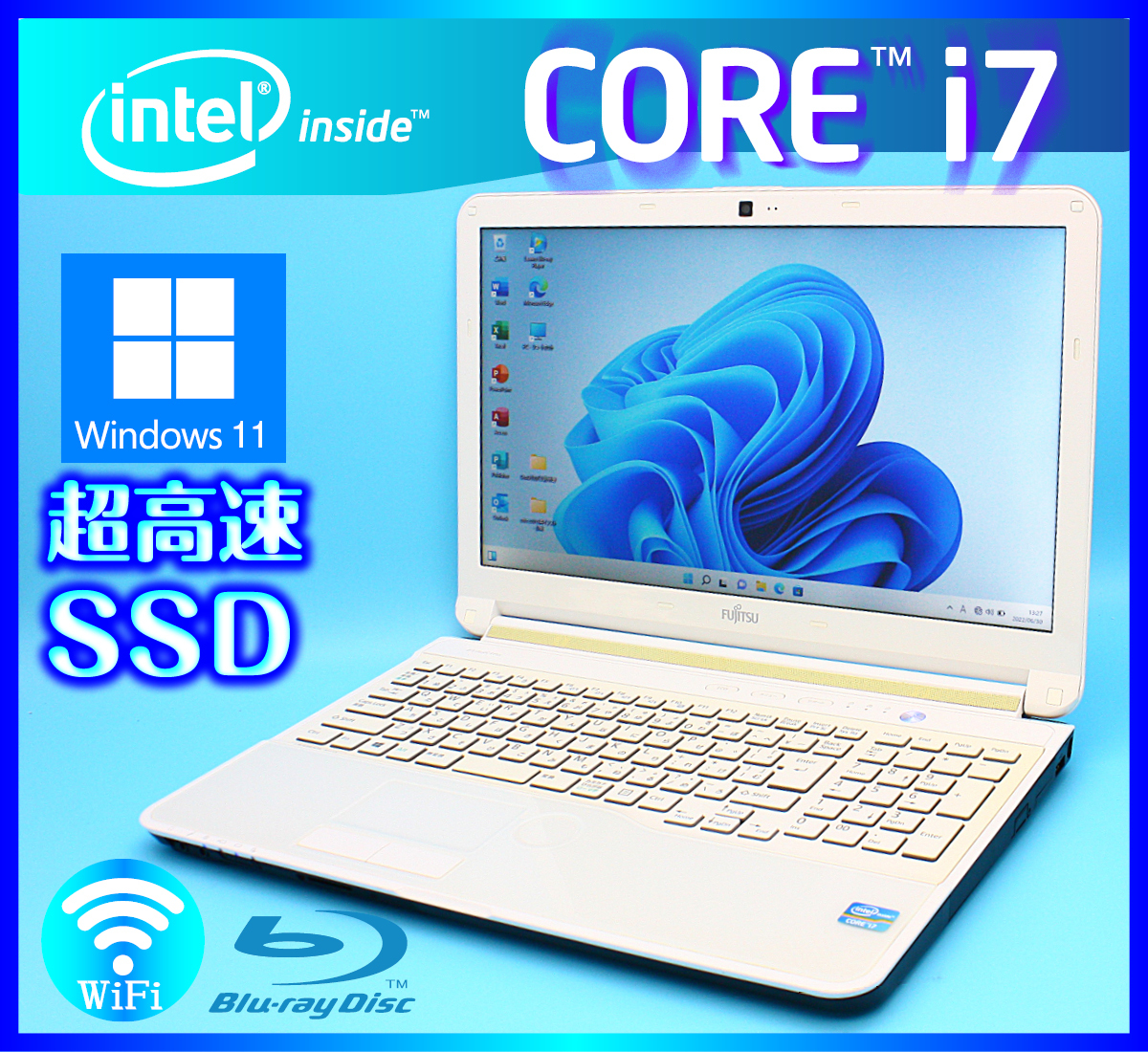 新作入荷!!】 ノートパソコン core i7 windows11 オフィス付き AH53 A3