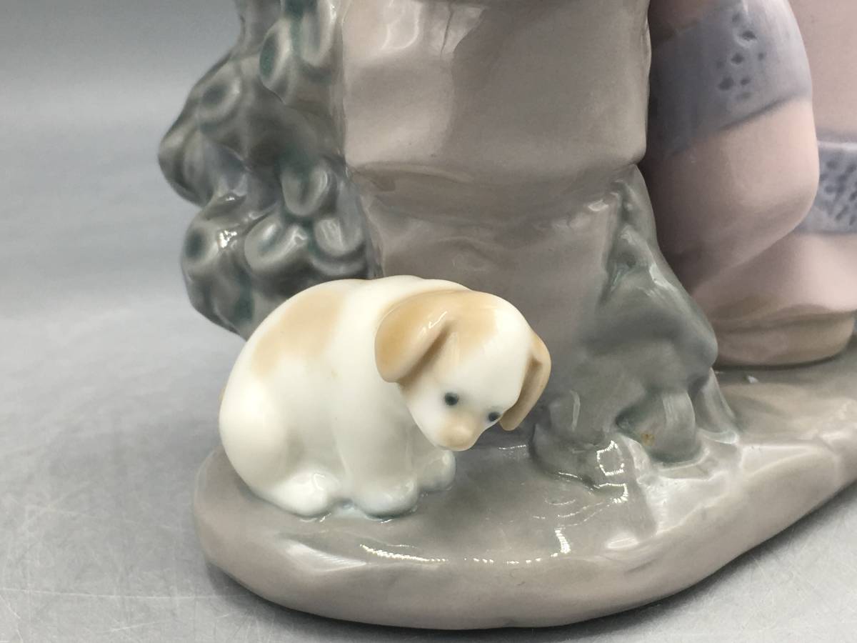 リヤドロ LLADRO ナオ 少女犬 置物 フィギュリン 陶器_画像3