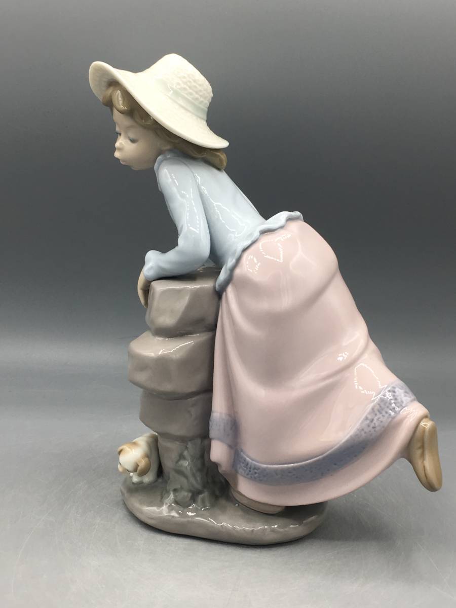 リヤドロ LLADRO ナオ 少女犬 置物 フィギュリン 陶器_画像4