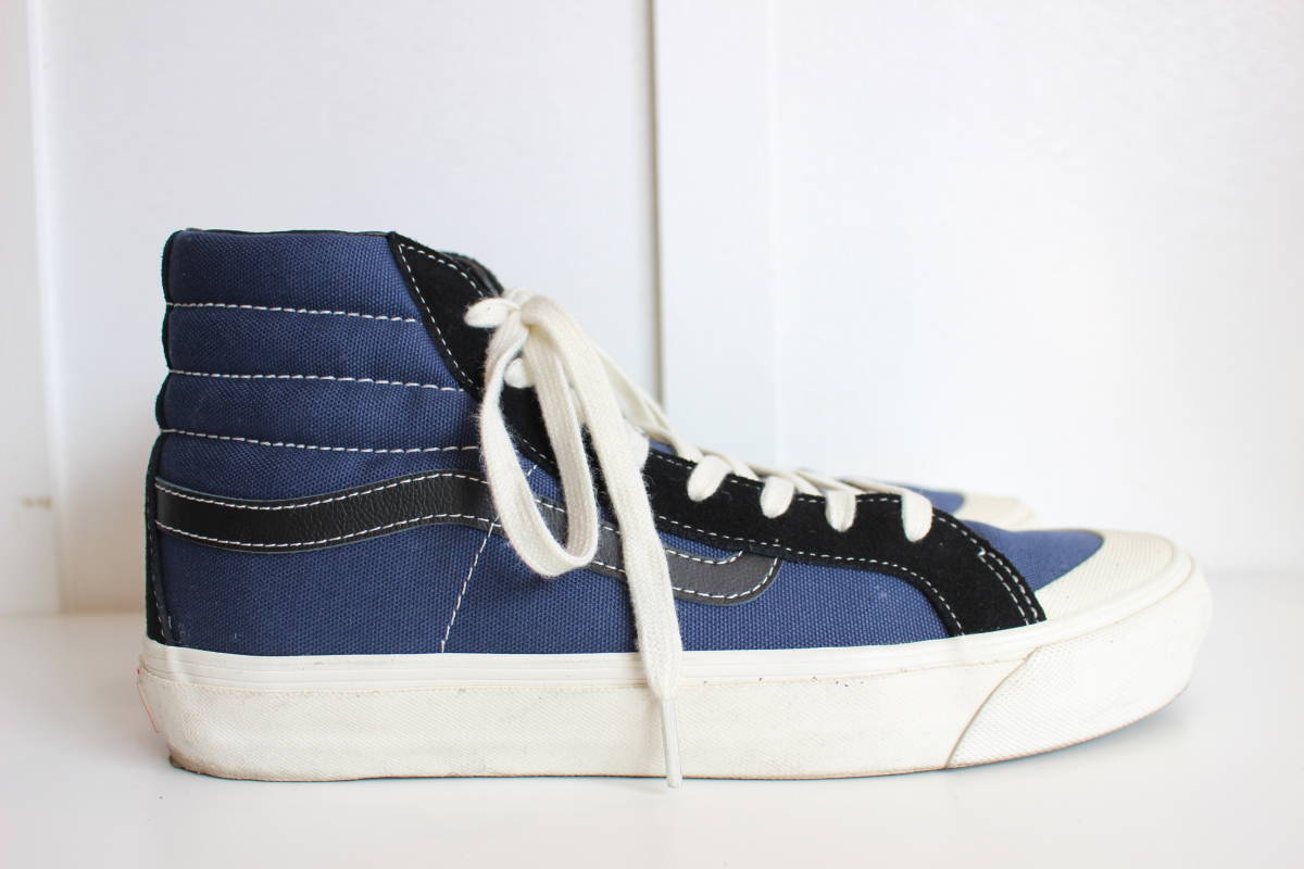 SALE!! Vans/バンズ/OG Style 138 LX/スニーカー/ハイカット/ネイビー/キャンバスxスエード/サイズ27cm_画像4