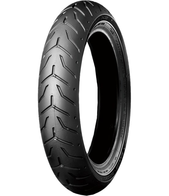 DUNLOP 130/80B17M MC 65H D408 フロント TL(チューブレスタイヤ) BW_画像1