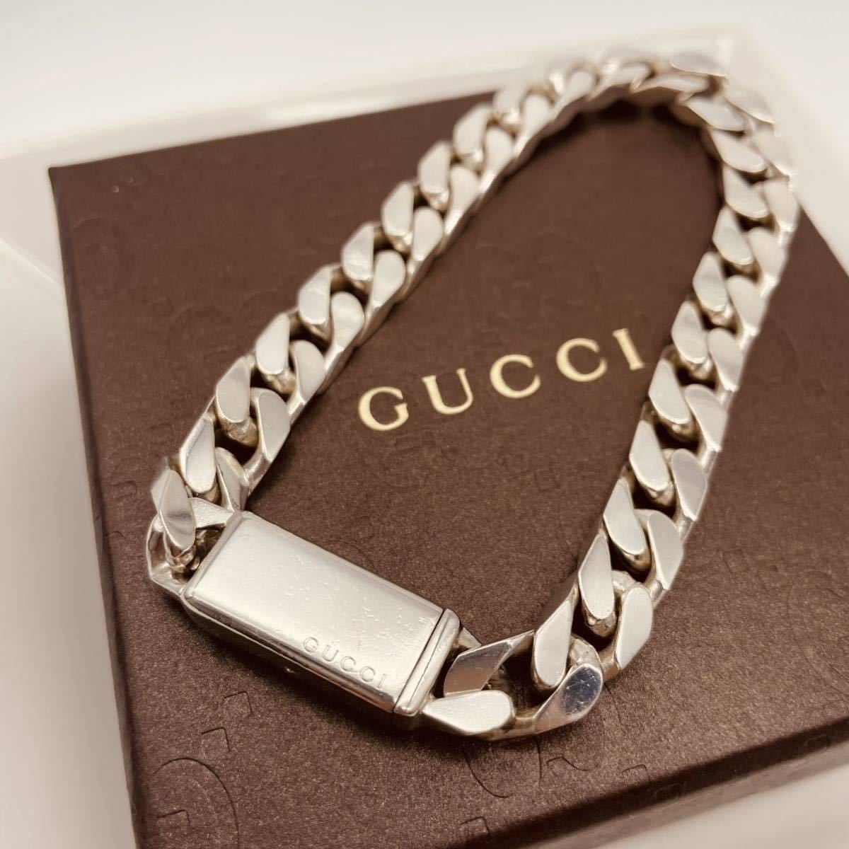 GUCCI グッチ 喜平 チェーン シルバー ブレスレット21 ヴィンテージ