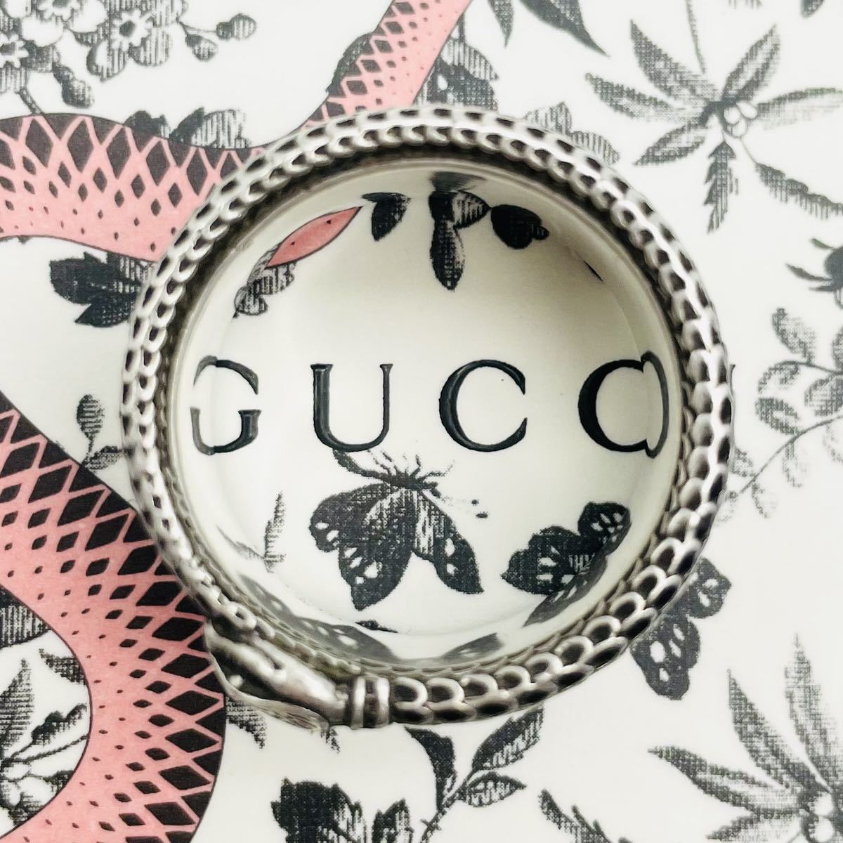 GUCCI グッチ スネーク ダブル G シルバー リング ウロボロス 蛇 GUCCI グッチ スネーク ダブル G シルバー リング ウロボロス 蛇