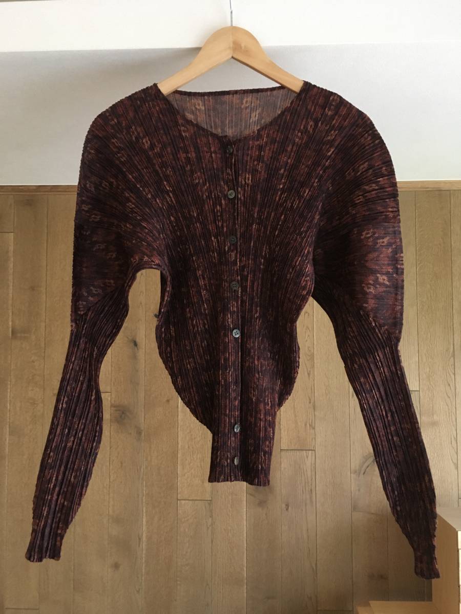 美品 PLEATS PLEASE プリーツプリーズ プリーツ カーディガン