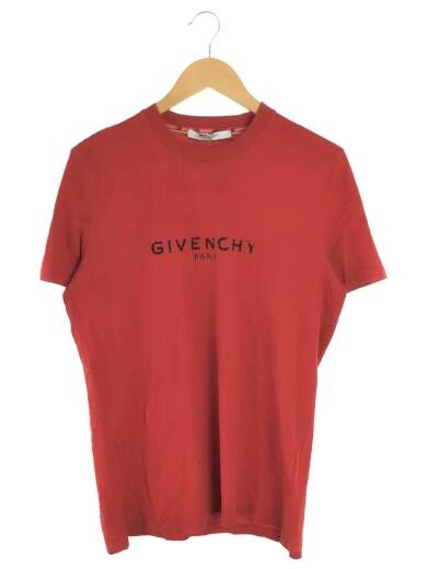 ☆GIVENCHY ジバンシィ ジバンシー ロゴ プリント Tシャツ 半袖/メンズ/S☆レッド_画像1