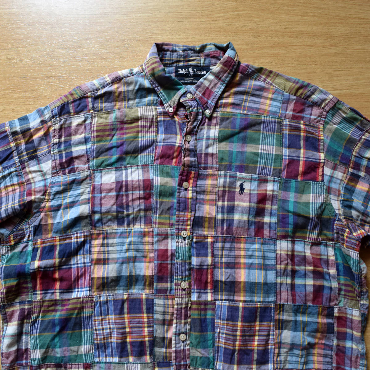 美品 90s USA製 希少 Polo Ralph Lauren 初期パッチワーク 長袖 美品 90s USA製 希少 Polo Ralph Lauren 初期パッチワーク 長袖