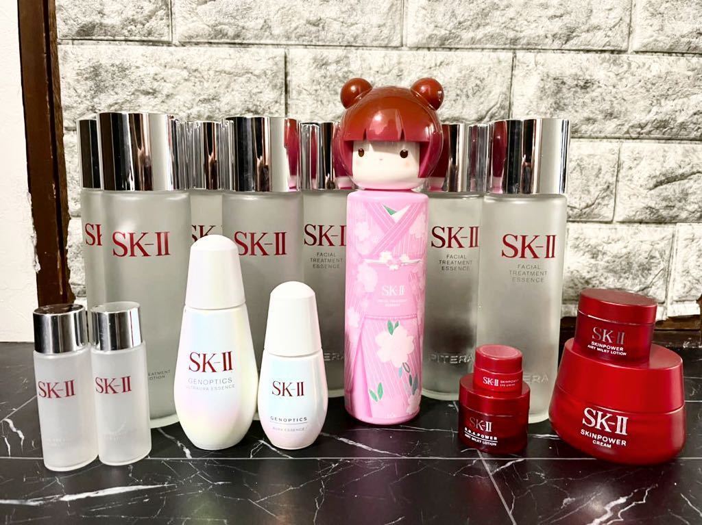 SK-II 空き瓶 まとめて フェイシャルトリートメントエッセンス 限定 TOKYOガール リミテッドエディション SK2 空瓶 SAKURA  KIMONO ピンク