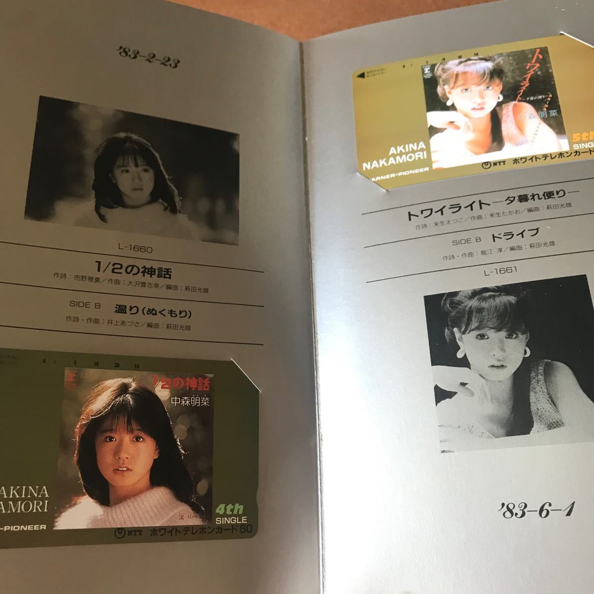 中森明菜・NaKamori Akina・CardExhibition・1982ー1987・テレホンカード・セット