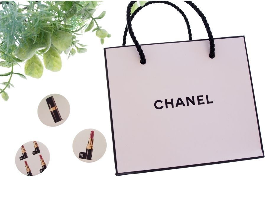 [Used не использовался ] Chanel CHANEL Novelty жестяная банка значок брошь rouge губная помада помада узор белый 3 шт. комплект 