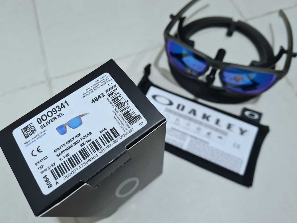 新品 偏光レンズ OAKLEY SLIVER XL オークリー スリバー SAPPHIRE POLARIZED サファイア イリジウム ポラライズド サングラス OO9341-0357_画像5