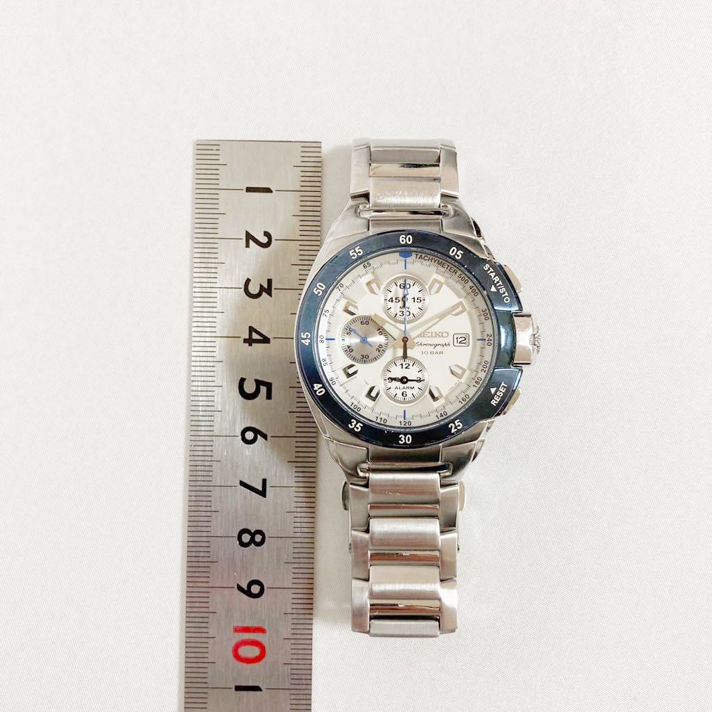 SEIKO セイコー クロノグラフ 7T62-0FR0 デイト QZ クォーツ 腕時計