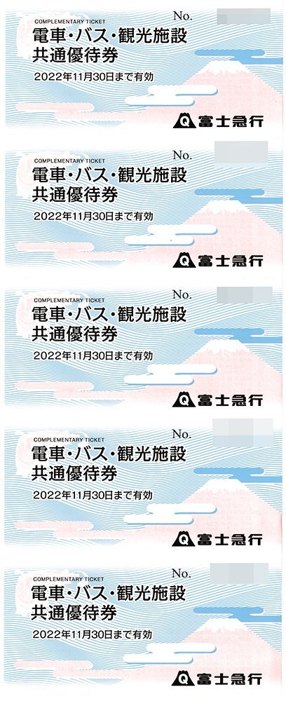 富士急行 株主優待 電車・バス・観光施設共通優待券 10枚セット 5/31まで 送料込_画像1