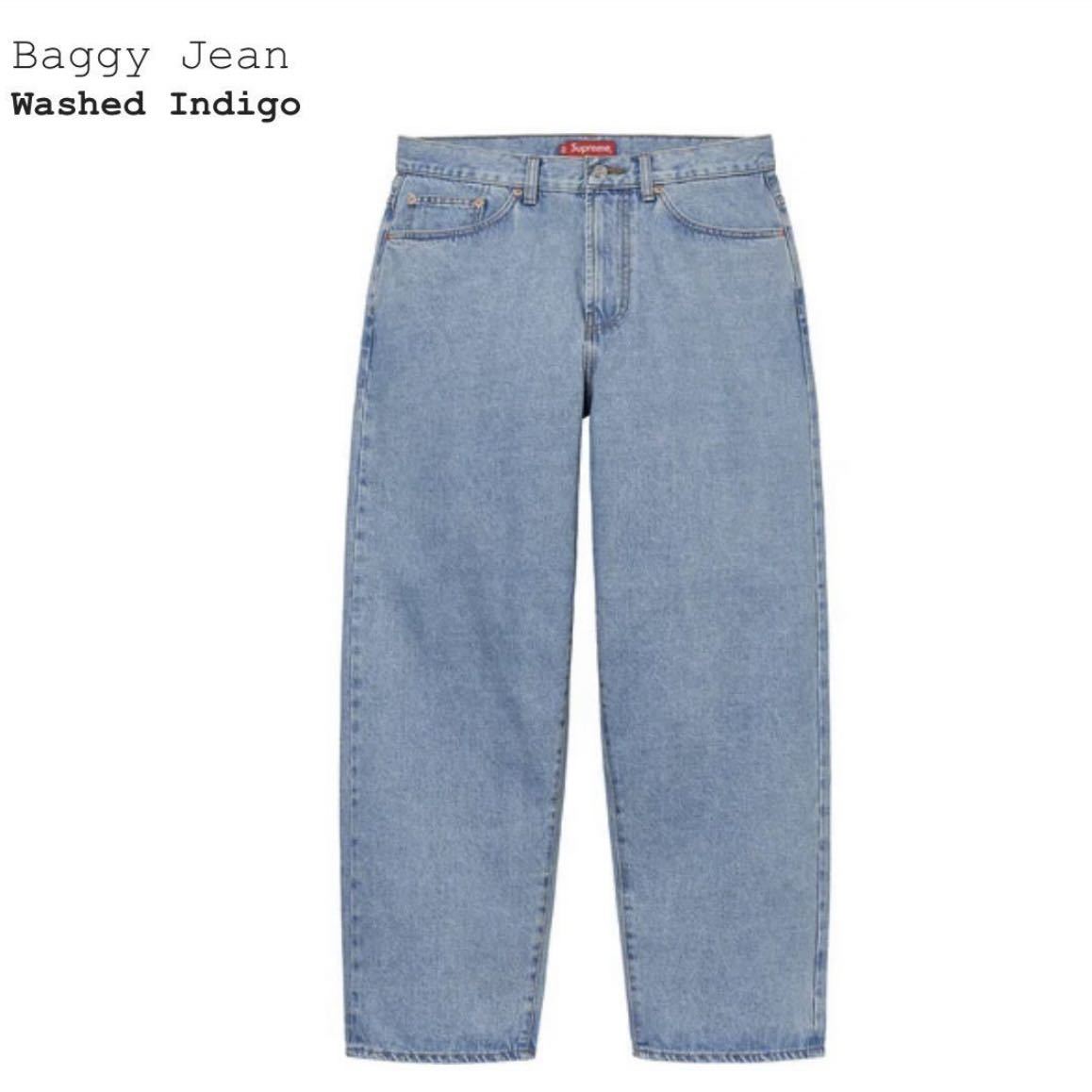 新品未使用】32 Supreme Baggy Jean Washed Indigo 22SS 国内正規品
