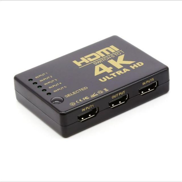 匿名◎　【5ポート】HDMI セレクター 4K hdmi切替器5in1 リモコン付　電池付_画像2