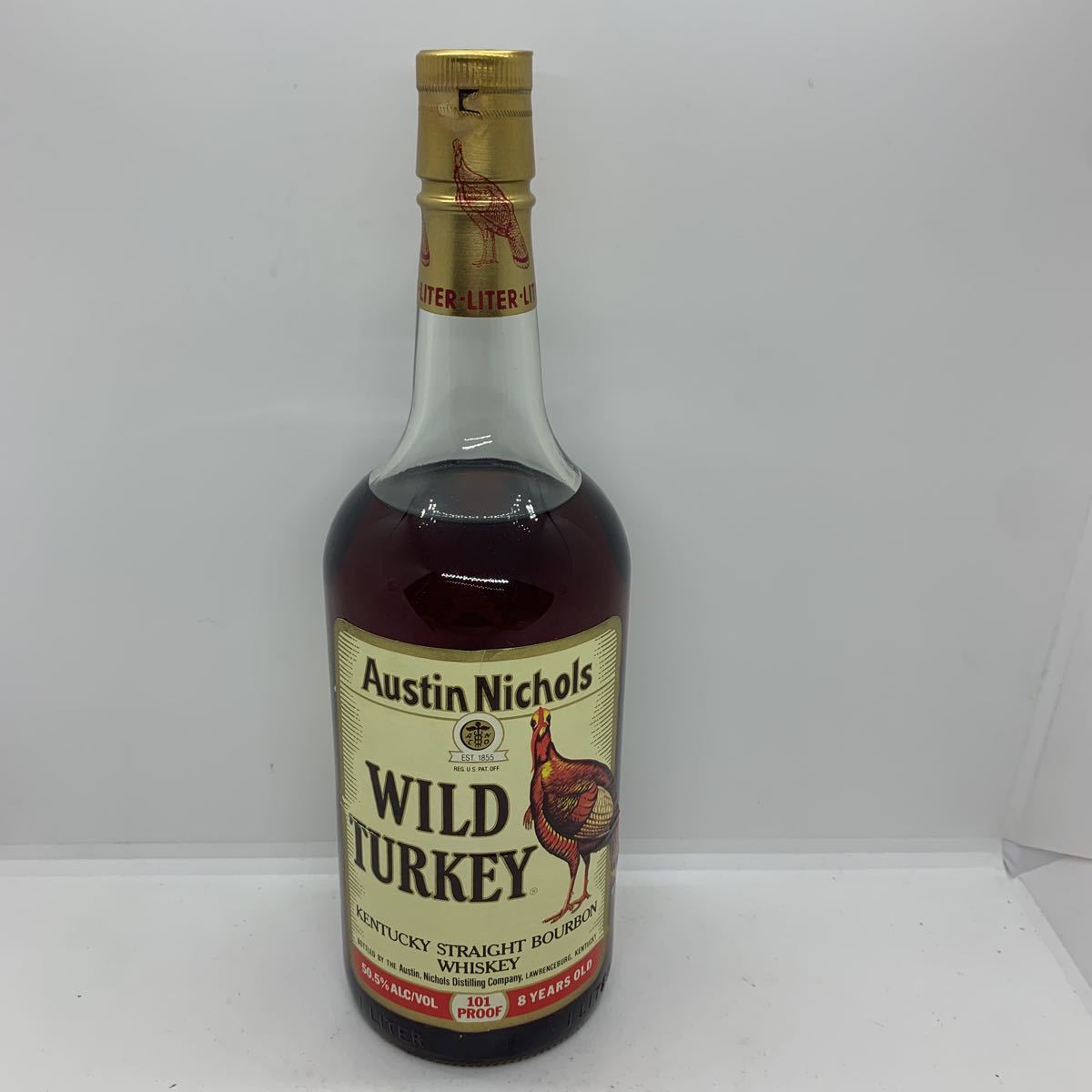 WILD TURKEY 8年 ワイルド ターキー ケンタッキー バーボン ウイスキー金キャップ 1000ml 50,5% 未開封 古酒