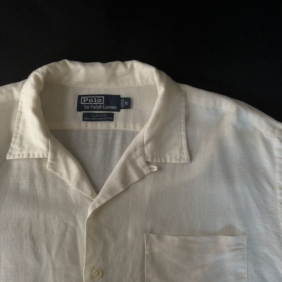 Polo Ralph Lauren CLAYTON OPEN COLLAR SHORT SLEEVE SHIRT LINEN