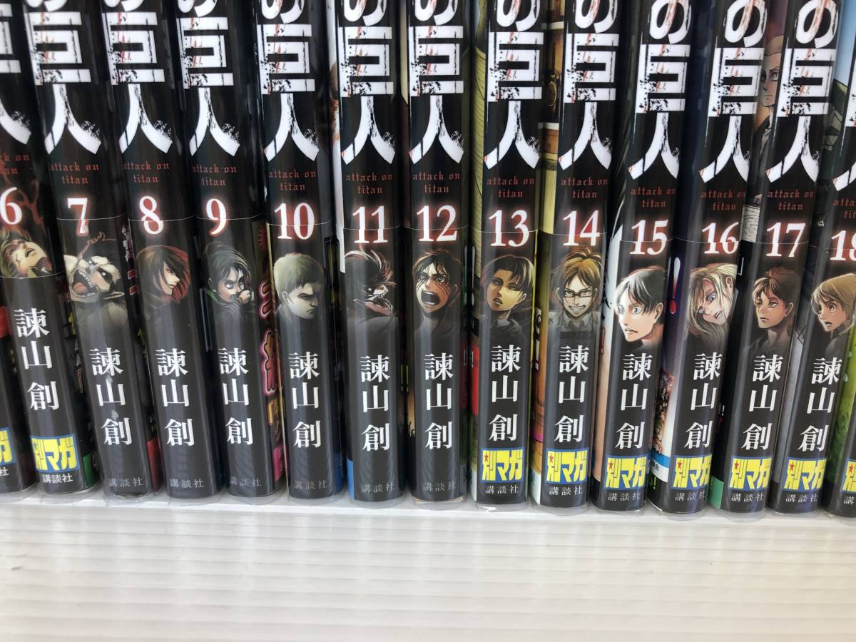 進撃の巨人 1-34巻 全巻 初版 帯 チラシ + ガイドブック-