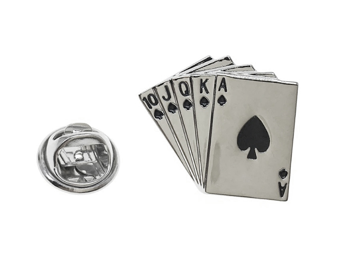 トランプカード ロイヤルストレートフラッシュ Pin 0237 アクセサリー シルバー スーツ ポーカー アウトレット品 ポーカー トランプカード ロイヤルストレートフラッシュ Pin 0237 アクセサリー シルバー スーツ ポーカー アウトレット品 ポーカー