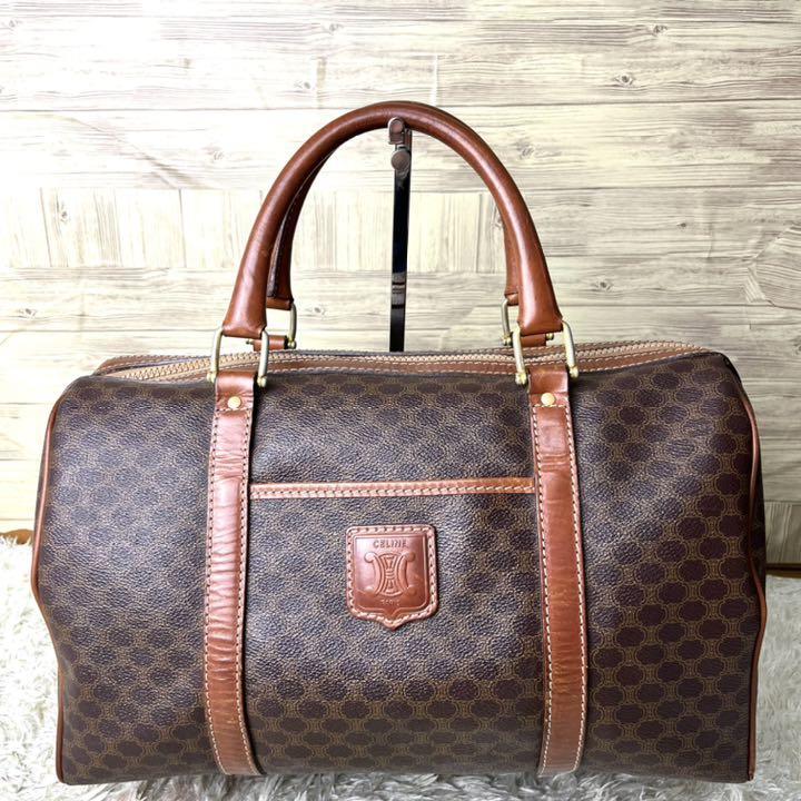 CELINE セリーヌ ミニボストン ハンドバッグ トリオンフ マカダム bpbd