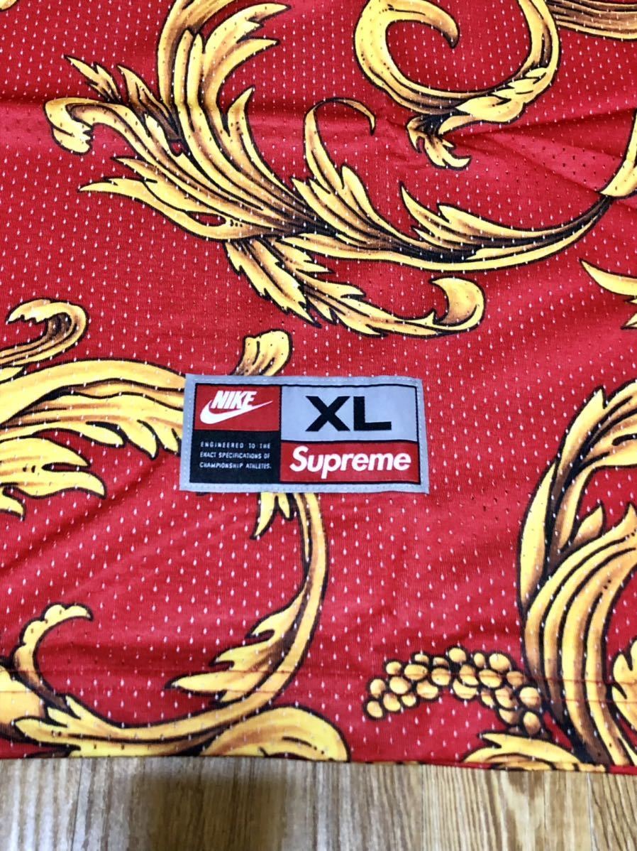 XL Supreme ポジット柄 Basketball Jersey タンクトップ 14SS 赤 RED