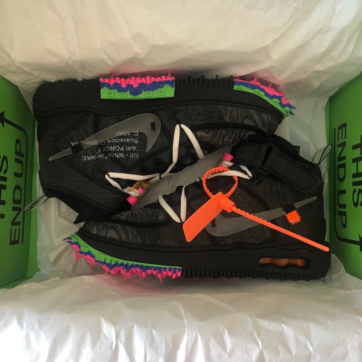 Off-White × Nike AirForce1 Mid Black オフホワイト ナイキ エア