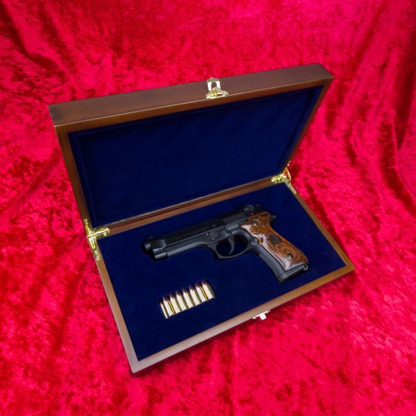 ベレッタ M92 M9 用 高級木製化粧箱 コレクションボックス ※実銃用※ ベレッタ M92 M9 用 高級木製化粧箱 コレクションボックス ※実銃用※