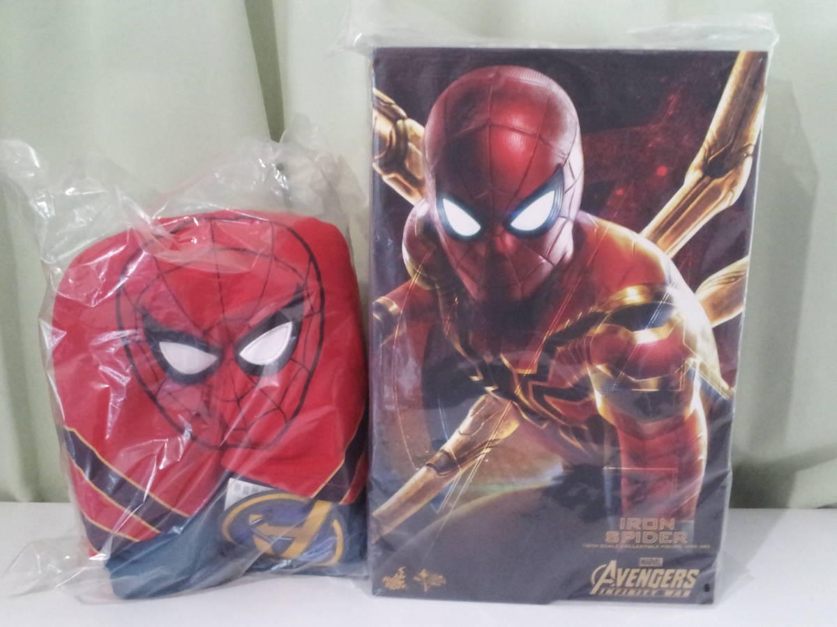 【中古品】【ムービー・マスターピース】アイアン・スパイダー　トイサピエンス限定版フード・ネッククッション未開封品付き　欠品なし_画像1