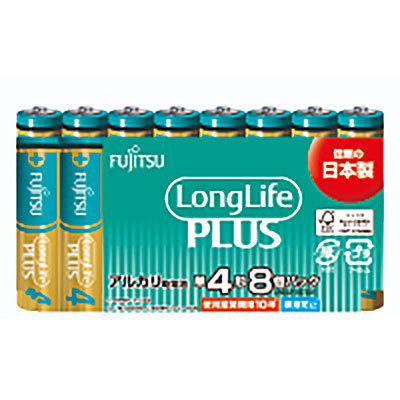  Fujitsu alkaline battery long-life plus ( single 4 shape ×8ps.@ pack )lLR03LP(8S) 17-0232