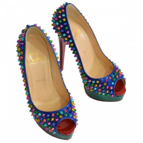 Christian Louboutin クリスチャンルブタン LADY PEEP SPIKES スタッズ スパイク パンプス R2A-195614