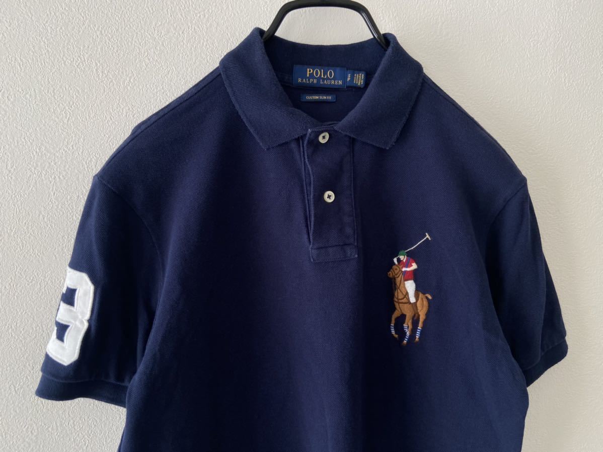 良品 POLO RALPH LAUREN ビッグポニー刺繍 ナンバリング 鹿の子