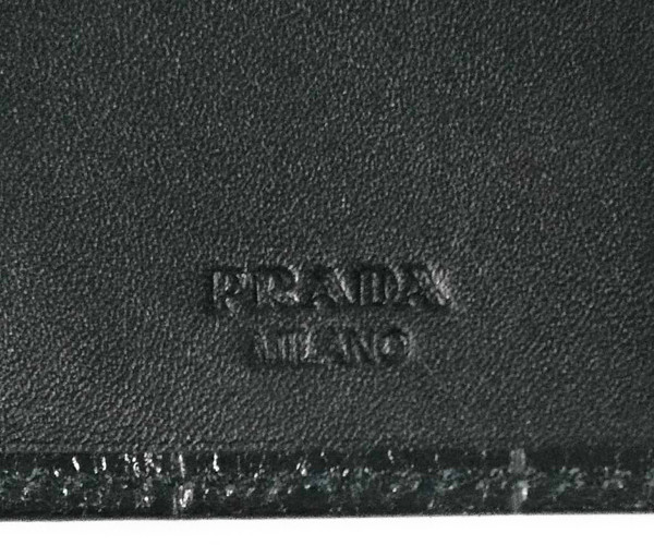 PRADA プラダ クロコ型押し ウォレット 二つ折り マネークリップ