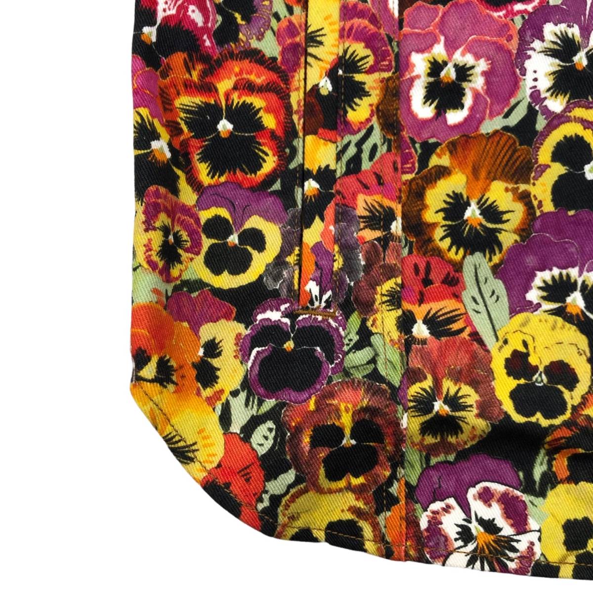 新品同様 21AW LOEWE ロエベ Pansy Print Denim Overshirt パンジー プリント オーバーサイズ デニム ジャケット ジョー ブレイナード 46 M_画像7